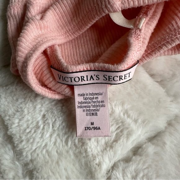 Victoria's Secret | Pink & Cream Ribbed Sleep Bralette | Size Medium - Picture 9 of 12